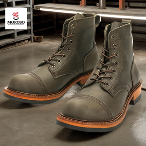 บูททำงานวินเทจสไตล์แฟชั่นรองเท้าบูทหนังอังกฤษ - Product Image 3