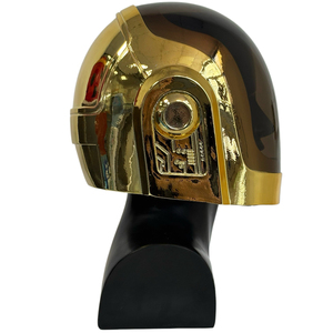 Casco de <span class=keywords><strong>Daft</strong></span> <span class=keywords><strong>Punk</strong></span> al por mayor, chapado en oro, de resina, para cosplay, fiesta de Halloween, actuación en escenario, accesorio de máscara de robot - Product Image 3