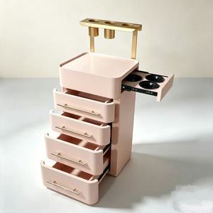 Carrito de Almacenamiento Rodante de Madera Simple y Duradero de Primera Calidad, con 4 Cajones, Organizador de Herramientas, Gran Capacidad, Elegante y Fácil de Mover - Product Image 6