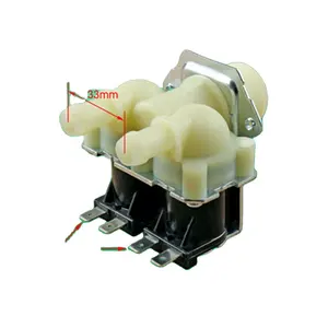 Disesuaikan Katup Inlet Mesin Cuci 2 Arah, Katup Solenoid Kontrol Air Inlet 12V/24V /110V/220V AC/DC