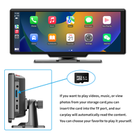 Lecteur multimédia MP5 portable pour voiture avec écran IPS universel de 10,26 pouces, CarPlay sans fil, Android Auto, en stock chez Maustor Factory