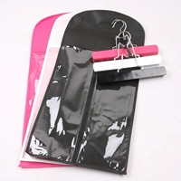 Sac de Rangement pour Perruque en PVC Résistant avec Cintre et Fermeture Éclair Étanche, Emballage Personnalisé pour Cheveux pour le Commerce