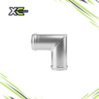Connecteur de tuyau coudé à 90 degrés en aluminium usiné CNC de précision pour système de refroidissement de radiateur avec rainures de serrage, ajustement universel