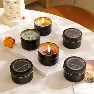 モダンクリスタル アドバンスドセンス アロマティック大豆ワックスキャンドル ドライフラワー フルーツ入りブリキ缶 誕生日 クリスマス アロマセラピー 手作り - Product Image 2