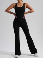 Nouvelle combinaison longue sans couture style européen et américain, dos nu, en Spandex/Nylon, effet galbant fessier, pour le sport