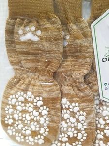 Chaussettes antidérapantes pour chiens, protection des pattes pour sols durs, 4 pièces, pour éviter les griffures et la léchage - Product Image 5