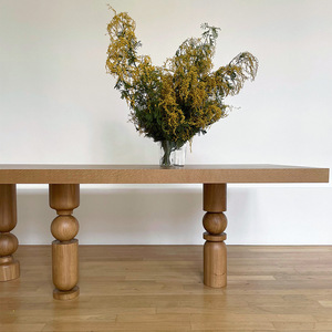 Mesa de Comedor Rectangular de Madera Maciza, Diseño Estable, Muebles para Sala de Estar - Product Image 4