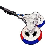 Brosse de nettoyage de panneaux solaires multifonction à double tête avec tige réglable, batterie lithium 24V DC, pour maintenir les panneaux aux performances optimales