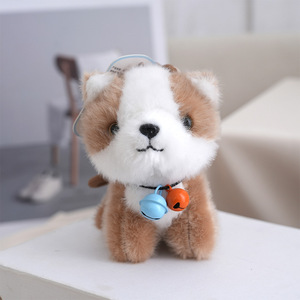 En gros, porte-clés mini peluche chien 3D Kawaii, mini jouet animal en peluche doux et mignon, chiot Husky, breloque de sac, vente en gros - Product Image 6