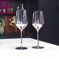 Cadeau pas cher, verres à champagne en cristal européen sans plomb, électro-plaqués, vintage, orange