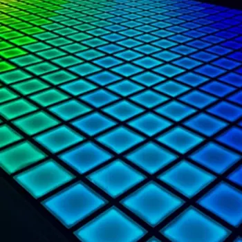 Nuevos accesorios interactivos de pared de suelo luminoso Super Grid Activar juego Dance Floor Led 3D Dance Floor Led Light Jumping Game