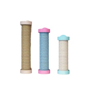 Poste rascador vertical de tela de lujo ajustable y antideslizante <span class=keywords><strong>para</strong></span> gatos, juguete rascador <span class=keywords><strong>para</strong></span> gatos con cuerda <span class=keywords><strong>para</strong></span> afilar garras, diseño simple - Product Image 5