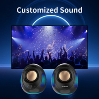 Altavoz Inalámbrico Profesional para Juegos con LED RGB, 5W, 2.0 Canales, para Computadora, Teléfono Móvil, Cine en Casa, Mini Portátil, 5.3 AUX/Tipo-C