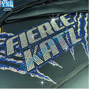 Great Quality Cheer Bling Hotfix <strong>Custom</strong> <strong>Rhinestone</strong> Heat Transfer Design Iron On <strong>T-shirt</strong> - Product Image 2