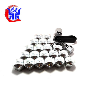 Vente en gros plastique ABS 0.67 "17mm chromé écrou de roue de voiture capuchon anti-poussière écrou de roue <span class=keywords><strong>cache</strong></span>-poussière (argent) pour Audi BMW VW <span class=keywords><strong>Skoda</strong></span> - Product Image 5