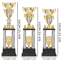 Coupe de trophée universelle en plastique doré pour les rencontres sportives, 1er, 2e, 3e classés, joueurs, sportifs SZ26