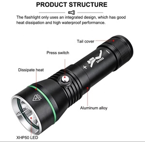 Chuyên Nghiệp Lặn Đèn Pin 2000Lumens 100M Độ Sâu Scuba Lặn <span class=keywords><strong>Torch</strong></span> Nhôm Hợp Kim IP68 Không Thấm Nước Câu Cá <span class=keywords><strong>LED</strong></span> Đèn Pin - Product Image 2