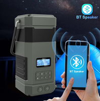 Radio d'urgence durable avec haut-parleur, charge solaire, manivelle et lampe torche puissante pour le camping et la maison