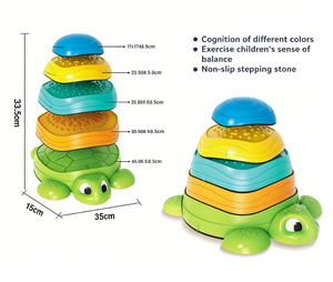 Juego de 5 Piedras de Equilibrio para Niños - Antideslizantes, con Forma de Tortuga, Juguete para Desarrollar Habilidades Motoras, para Jugar en Interiores y Exteriores - Product Image 6