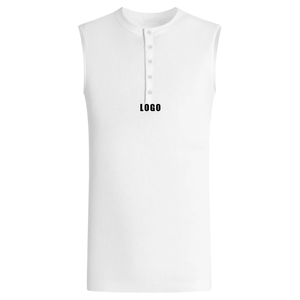 Débardeur Homme Uni à Col Boutonné, Personnalisable avec Logo, Haute Qualité, 100% Coton - Product Image 6