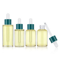 Flacon compte-gouttes 30 ml PETG Cylindre à paroi épaisse Flacon de sérum Flacon de soin du visage Rechargeable Marque privée OEM Vente en gros Haute qualité