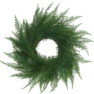 Couronne de noël en plein air, anneau de bougie avec aiguille de pin et cône de baies - Product Image 3