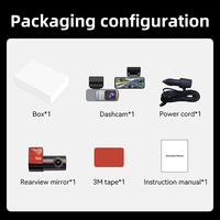 3280 Résolution d'affichage HD de 3.2 pouces: 2160p/ 1080p (Full HD) Prend en charge la carte mémoire 128G Connexion WIFI pour téléphone portable DVR Dash Cam
