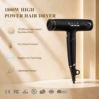 Sèche-cheveux ionique à faible bruit, personnalisé OEM, avec moteur BLDC sans balais, vent puissant et fonction air froid