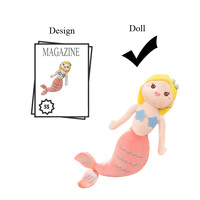 Meilleur prix de gros poupée en peluche sirène mignonne jouets cadeaux personnalisés pour garçons et filles en coton doux