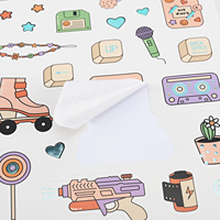 Autocollants personnalisés en vinyle auto-adhésif découpé à la forme, format A4, A5, A6, imperméables, écologiques, avec logo imprimé, forme personnalisée, autocollants mignons