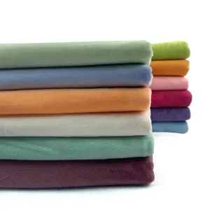 Hot Bán 1.5Mm Rắn Colour Sang Trọng Vải 100% Polyester Mềm May Vải DIY Handmade Faux Lông Thú Vải