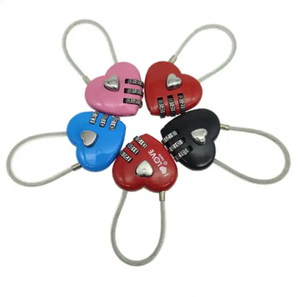 <span class=keywords><strong>2025</strong></span> नई हॉट सेलिंग लाल धातु 3 अंकों के केबल लव लॉक संयोजन लॉक दिल संयोजन लॉक दिल संयोजन लॉक - Product Image 1