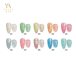 Nouveau Nail Art Beauté UV Gel 15ml Pot Coloré Bonbons Réfléchissant Paillettes Flocons D'été Couleurs Gel Vernis Laque Sequin Gel - Product Image 1