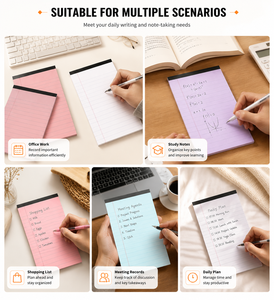 Wholesale 200 Sheets Colorful Horizontal Line Sticky Note 4 Colors Portable Student Note Marking Writing <b>Memo</b> <b>Pad</b> - Product Image 3