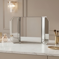Miroir de table pliable moderne AK Handicrafts en gros, avec cadre en acier inoxydable, taille personnalisée pour coiffeuse et usage domestique