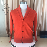 Herren-Cardigan mit Schalkragen, 100% Baumwolle, reguläre Passform, Knopfleiste, lange Ärmel, einfarbig, atmungsaktiv, Frühling (Indigo, 4XL)