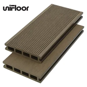 Anti slip double Grooved strip sanding wpc decking floor company