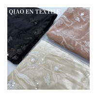 Style chinois léger luxe Floral Sequin tissu hauts ensembles de robe lourd brodé trame tridimensionnelle Cheongsam respirant