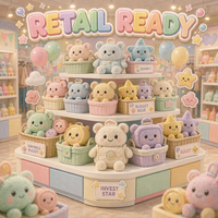 Jouets en peluche personnalisés en forme de tirelire OEM ODM, avec calculatrice de cartes de crédit et pièces d'or, vente en gros