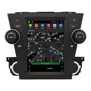 Autoradio Android Lecteur vidéo pour Toyota <span class=keywords><strong>Highlander</strong></span> 2009-2012 Carplay 4G WiFi GPS 9.7 "Tesla Écran vertical Multimédia Audio - Product Image 1