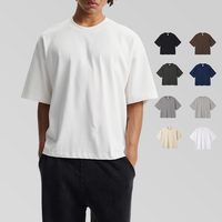 Boxy 275GSM 100% pur coton lourd personnalisé Streetwear court recadrée unisexe surdimensionné t-shirt