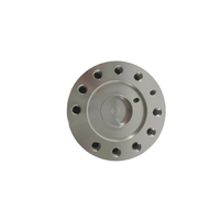 Tapa de Válvula de Aluminio de Precisión, Brida Mecanizada por CNC, Placa de Extremo Hidráulica con Orificios Roscados para Pernos, Anodizado Duro