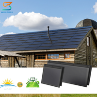 Tuiles solaires photovoltaïques pour toiture, système d'énergie solaire verte française, luminosité noire, 10 kW, 20 kW, 30 kW, panneaux de toiture solaires