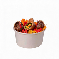 Gobelet en papier jetable de qualité alimentaire à paroi simple pour dessert, recyclable, en papier enduit double face avec logo personnalisé