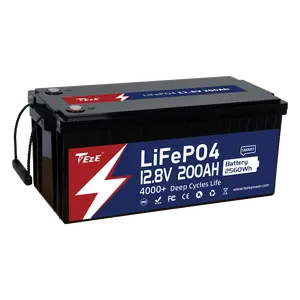 Солнечное решение LIFePO4 12 В 200Ah литий-ионный аккумулятор
