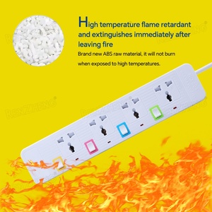 Nuevo enchufe eléctrico de 5 CA con interruptor 10A tira de alimentación de corriente nominal para oficina en casa Reino Unido/enchufe de la UE estándar 3/4/5/6 vías - Product Image 3