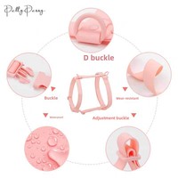 Fournitures pour animaux de compagnie en gros, collier, laisse et harnais en PVC couleur macaron pour chats et chiens