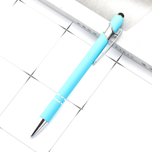 Venta caliente Colorido Prensa Acción Metal Oficina Uso Bolígrafo Con Logotipo Personalizado - Product Image 6