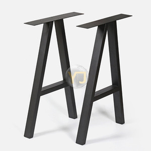 YIJUN A-shaped Metal <b>Table</b> <b>Legs</b> Black Heavy Duty Modern Minimalist Furniture Base Support 2772 - Product Image 5
