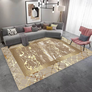 Trung Đông Bán Buôn 3D Pha Lê Nhung Thảm Thảm Sang Trọng Cho Phòng Khách Chất Lượng Cao Mat Non-Slip Để Mặc Thổ Nhĩ Kỳ Phong Cách Thảm - Product Image 5